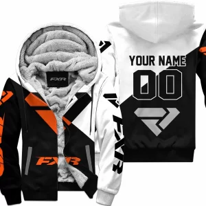 Premium Gift - Custom Name - Fxr - White - Fleece Zip Hoodie