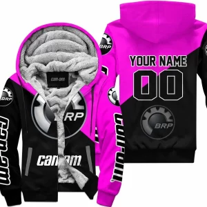 Premium Gift - Custom Name - Can-Am - Pink - Fleece Zip Hoodie