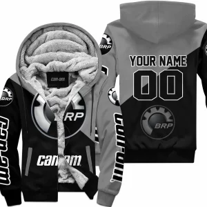 Premium Gift - Custom Name - Can-Am - Grey - Fleece Zip Hoodie