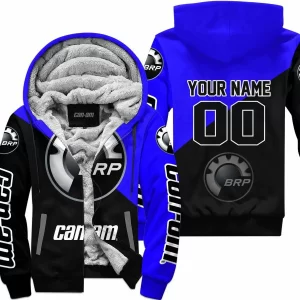 Premium Gift - Custom Name - Can-Am - Blue - Fleece Zip Hoodie