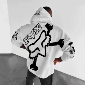 FOX PRINT CASUAL HOODIE NA83
