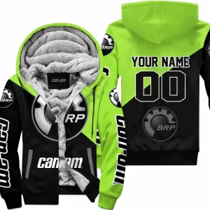 Premium Gift - Custom Name - Can-Am - Green 1 - Fleece Zip Hoodie