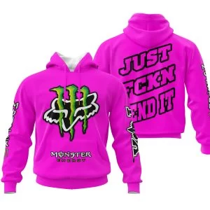 Just Fkcn Send It - Monster Energy Fox Racing - Vivid Pink