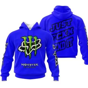 Just Fkcn Send It - Monster Energy Fox Racing - Blue