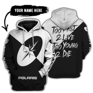 Too Fast To Live Too Young To Die - 3d All Over Printed - Polaris - White
