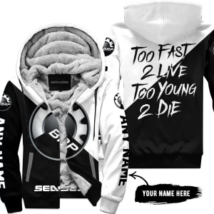 Too Fast To Live Too Young To Die - 3d All Over Printed - Sea Doo - Fleece Zip Hoodie