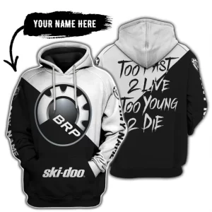 Too Fast To Live Too Young To Die - 3d All Over Printed - Ski Doo