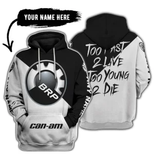 Too Fast To Live Too Young To Die - 3d All Over Printed - Can Am Black