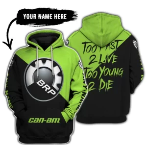 Too Fast To Live Too Young To Die - 3d All Over Printed - Can Am Green 1