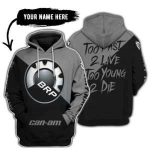 Too Fast To Live Too Young To Die - 3d All Over Printed - Can Am Grey