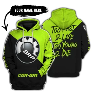 Too Fast To Live Too Young To Die - 3d All Over Printed - Can Am Neon