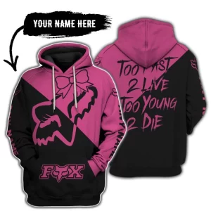 Too Fast To Live Too Young To Die – 3d All Over Printed – Fox Racing Girl – Pink 1