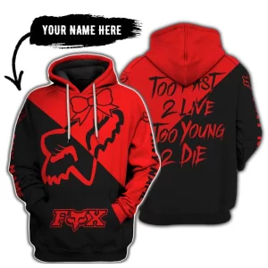 Too Fast To Live Too Young To Die – 3d All Over Printed – Fox Racing Girl – Red