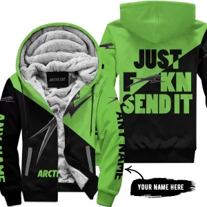 Just Fkcn Send It - 3d All Over Printed - Arctic-Cat - Fleece Zip Hoodie