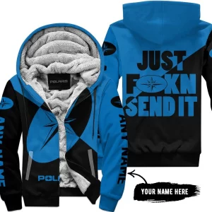 Just Fkcn Send It - 3d All Over Printed - Polaris - Fleece Zip Hoodie
