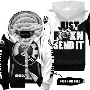 Just Fkcn Send It - 3d All Over Printed - Sea Doo - Fleece Zip Hoodie