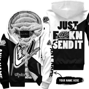 Just Fkcn Send It - 3d All Over Printed - Troy Lee Designs - Fleece Zip Hoodie