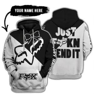 Just Fckn Send It – 3d All Over Printed – Fox Racing Girl – Black