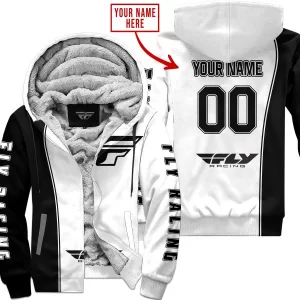 Limited Edition - Custom Name Motocrocss V2 - Fly Racing - Fleece Zip Hoodie