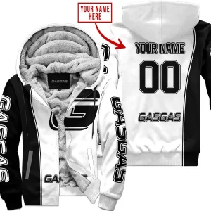 Limited Edition - Custom Name Motocrocss V2 - Gas Gas - Fleece Zip Hoodie