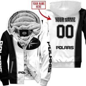 Limited Edition - Custom Name Motocrocss V2 - Polaris - Fleece Zip Hoodie