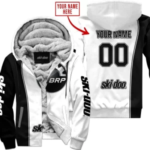 Limited Edition - Custom Name Motocrocss V2 - Ski Doo - Fleece Zip Hoodie