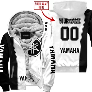 Limited Edition - Custom Name Motocrocss V2 - Yamaha - Fleece Zip Hoodie