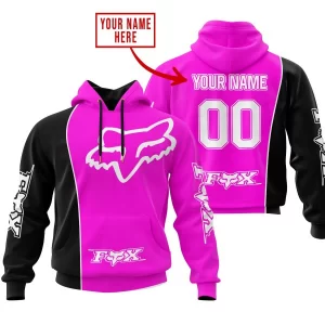Limited Edition - Custom Name Motocrocss V2 - Fox Racing - Black Pink