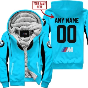 Custom Name Racing - Limited Edition - Bmw - Sky Blue V2 - Fleece Zip Hoodie