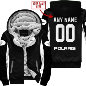 Custom Name Racing - Limited Edition - Polaris - White - Fleece Zip Hoodie
