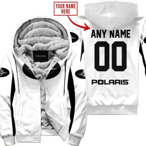 Custom Name Racing - Limited Edition - Polaris - White V2 - Fleece Zip Hoodie