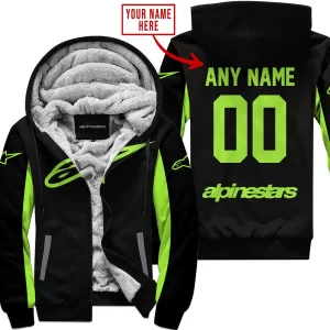 Custom Name Racing - Limited Edition - Alpinestars - Green 1 - Fleece Zip Hoodie