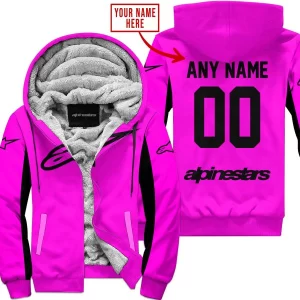 Custom Name Racing - Limited Edition - Alpinestars - Pink V2 - Fleece Zip Hoodie