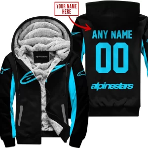 Custom Name Racing - Limited Edition - Alpinestars - Sky Blue - Fleece Zip Hoodie