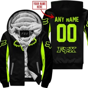 Custom Name Racing - Limited Edition - Fox Racing - Neon - Fleece Zip Hoodie