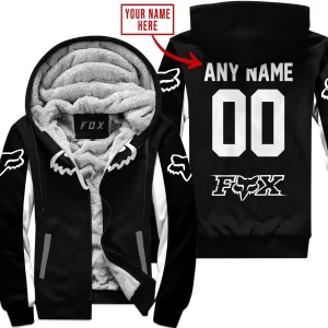 Custom Name Racing - Limited Edition - Fox Racing - White - Fleece Zip Hoodie