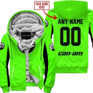 Custom Name Racing - Limited Edition - Can Am - Green 1 V2 - Fleece Zip Hoodie