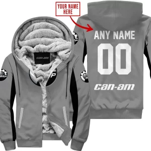 Custom Name Racing - Limited Edition - Can Am - Grey V23 - Fleece Zip Hoodie