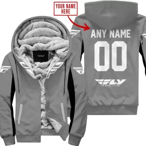 Custom Name Racing - Limited Edition - Fly Racing- Grey V2 - Fleece Zip Hoodie