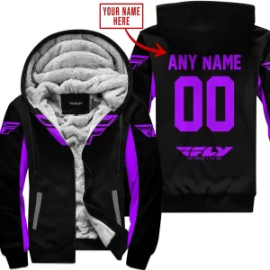 Custom Name Racing - Limited Edition - Fly Racing- Purple - Fleece Zip Hoodie