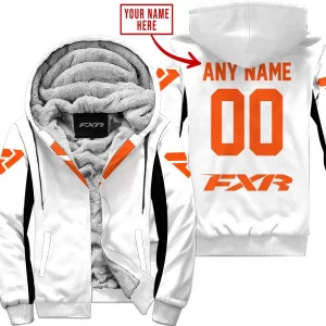 Custom Name Racing - Limited Edition - Fxr V2 - White - Fleece Zip Hoodie