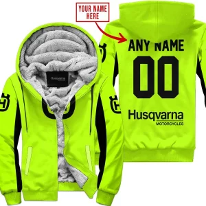 Custom Name Racing - Limited Edition - Husqvarna - Neon V2 - Fleece Zip Hoodie