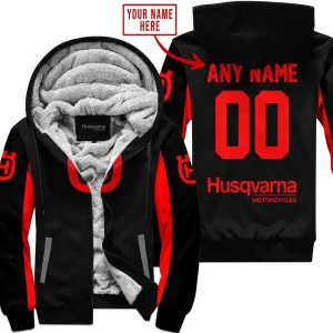 Custom Name Racing - Limited Edition - Husqvarna - Red - Fleece Zip Hoodie