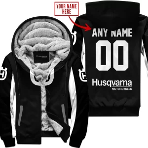 Custom Name Racing - Limited Edition - Husqvarna - White - Fleece Zip Hoodie