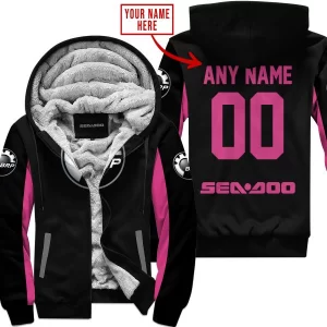Custom Name Racing - Limited Edition - Sea Doo - Pink 1 - Fleece Zip Hoodie