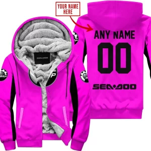 Custom Name Racing - Limited Edition - Sea Doo - Pink V2 - Fleece Zip Hoodie