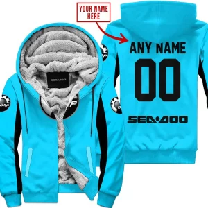 Custom Name Racing - Limited Edition - Sea Doo - Sky Blue V2 - Fleece Zip Hoodie
