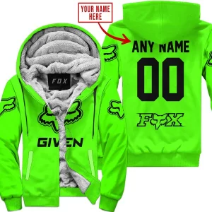 Zero Fox Given  -  Limited Edition  -  Fox Racing  -  Green - Fleece Zip Hoodie
