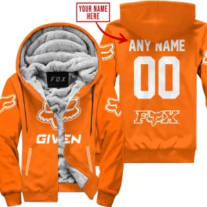 Zero Fox Given  -  Limited Edition  -  Fox Racing  -  Orange - Fleece Zip Hoodie
