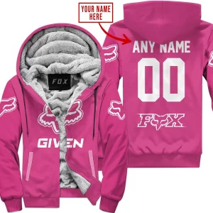 Zero Fox Given  -  Limited Edition  -  Fox Racing  -  Pink 1 - Fleece Zip Hoodie